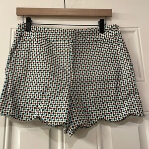NWT Anthropologie Scalloped Hem Dotted Shorts Sz 4